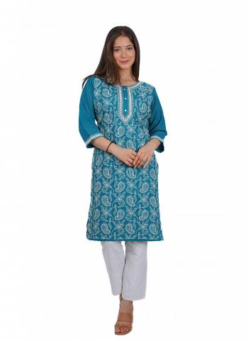 Grab These Beautiful Colored Kurti Come With Cotton Flex Fabric.Its Beautified With Designer Embroidery Work.