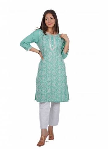 Grab These Beautiful Colored Kurti Come With Cotton Flex Fabric.Its Beautified With Designer Embroidery Work.