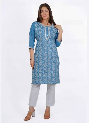 Grab These Beautiful Colored Kurti Come With Cotton Flex Fabric.Its Beautified With Designer Embroidery Work.