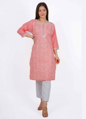 Grab These Beautiful Colored Kurti Come With Cotton Flex Fabric.Its Beautified With Designer Embroidery Work.