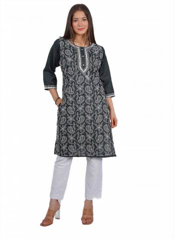 Grab These Beautiful Colored Kurti Come With Cotton Flex Fabric.Its Beautified With Designer Embroidery Work.