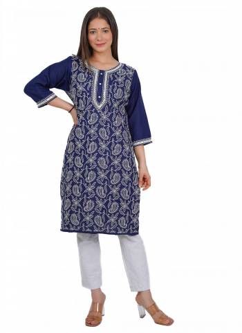 Grab These Beautiful Colored Kurti Come With Cotton Flex Fabric.Its Beautified With Designer Embroidery Work.