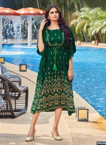 Grab These Beautiful Colored Kaftan Come With Silk Fabric.Its Beautified With Designer Printed And Hand Mirror Work.