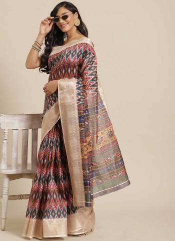 Grab These Beautiful Colored Saree Pair With Blouse.These Saree And Blouse Are Fabricated On Art Silk.Ist Beautified With Wevon Jari Border And Printed Work.