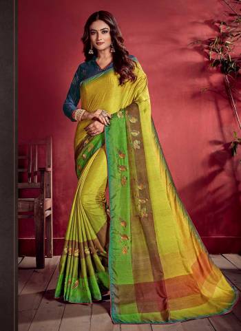 For A Different Looking Saree,Grab These Saree in Fine Colored Pair With Blouse.These Saree And Blouse Are Fabricated On Art Silk.its Beautified With Designer Work.