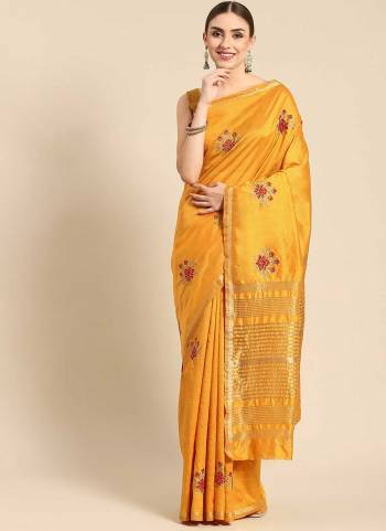 Grab These Saree in Fine Colored Pair With Matching Blouse.These Saree And Blouse Are Fabricated On Silk Blend.Its Beautified With Heavy Designer Embroidery Work .