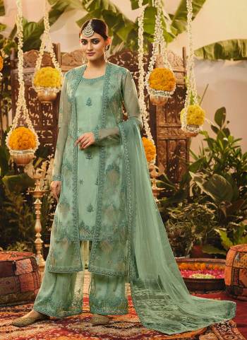 Looking Different in These Lovely Colored Suit.These Top And Dupatta Are Fabricated On Butterfly Net Pair With Satin Bottom.Its Beautified With Heavy Designer Embroidery Work.