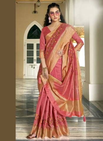 Grab These Saree in Fine Colored Pair With Matching Blouse.These Saree And Blouse Are Fabricated On Art Silk.Its Beautified With Wevon Designer,Jari Embroidery Work.