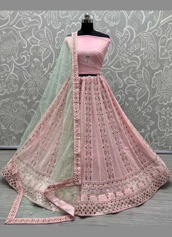 Grab These Beautiful Colored Lehenga Choli Pair With Blouse And Dupatta.These Lehenga And Blouse Are Fabricated On Georgette Pair With Soft Net Dupatta.Its Beautified With Heavy Designer Work.