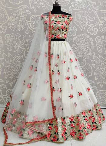 Grab These Beautiful Colored Lehenga Choli Pair With Blouse And Dupatta.These Lehenga And Blouse Are Fabricated On Net Pair With Soft Net Dupatta.Its Beautified With Heavy Designer Work.