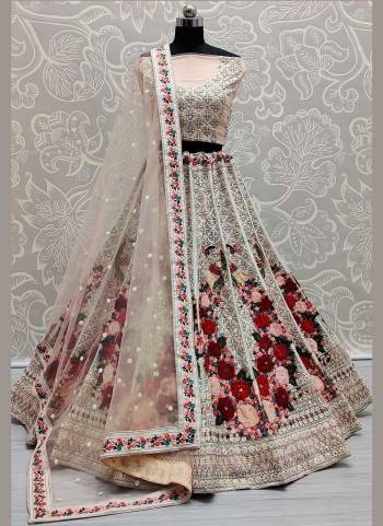 For A Designer Look,Grab These Lehenga Come With All Over Fine Colored.These Lehenga And Blouse Are Fabricated On Net Pair With SOft Net Dupatta.Its Beautified With Heavy Designer Work.