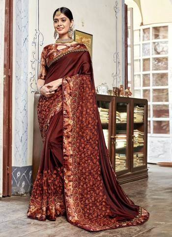 Grab These Fine Colored Saree Pair With Matching Colored Blouse.These Saree And Blouse Are Fabricated On Art Silk.its Beautified With Designer Work.