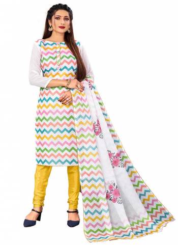 Grab These Casual Wear Dress Come With All Over Fine Colored.These Top And Dupatta Are fabricated on Kota Cheks Pair With Santoon Dupatta.Its Beautified With Digital Printed Work.