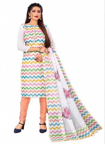 Grab These Casual Wear Dress Come With All Over Fine Colored.These Top And Dupatta Are fabricated on Kota Cheks Pair With Santoon Dupatta.Its Beautified With Digital Printed Work.