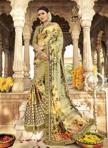 For A Different Look,Grab These Saree in Fine Colored.These Saree And Blouse Are Fabriated On Art Silk.Its Beautified With Digital Printed,Cut Petch Embroidery Work.