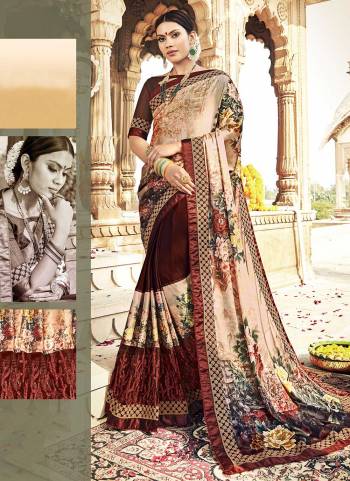 For A Different Look,Grab These Saree in Fine Colored.These Saree And Blouse Are Fabriated On Art Silk.Its Beautified With Digital Printed,Cut Petch Embroidery Work.