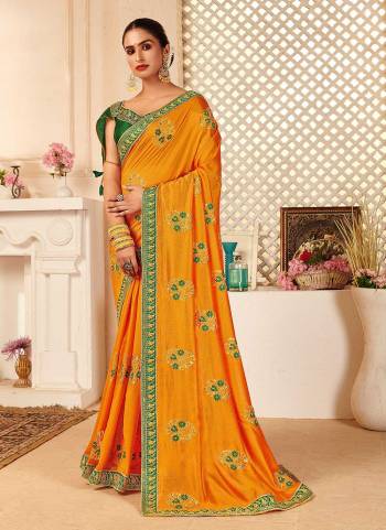 For A Different Look,Grab These Fine Colored Saree Pair With Blouse.These Saree is Fabricated On Vichitra Silk Pair With Art Silk Blouse.Its Beautified With Designer Embridery Work.