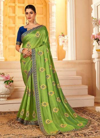 For A Different Look,Grab These Fine Colored Saree Pair With Blouse.These Saree is Fabricated On Vichitra Silk Pair With Art Silk Blouse.Its Beautified With Designer Embridery Work.