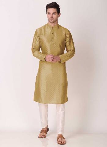 Grab These Traditional Wear Kurta paijama Come Wth Fine Colored.These Kurta And Bottom Are Fabricated On Art Silk.Its Beautified With Wevon Designer Work.