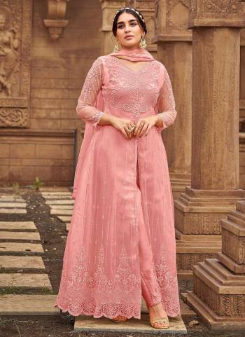 For A Designer Look,Grab These Beautiful Colored Suit Pair With Bottom And Dupatta.These Top And Dupatta is Fabricated On Butterfly Net Pair With Satin Banglori Bottom.Its Beautified With Heavy Designer Work.