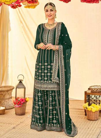 Grab These Designer Plazzo Suit in All Over Fine Colored.These Top And Bottom Are Fabricated On Georgette Pair With Georgette Dupatta.Its Beautified With  Designer Heavy Embroidery Work.