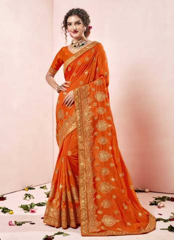 For A Diffrent Look,Grab These Saree in All Over Fine Colored.These Saree And Blouse Are Fabricated On Vichitra Silk.Its Beautified With Designer Embridery And Diamond Work.