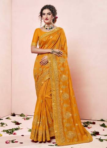 For A Diffrent Look,Grab These Saree in All Over Fine Colored.These Saree And Blouse Are Fabricated On Vichitra Silk.Its Beautified With Designer Embridery And Diamond Work.