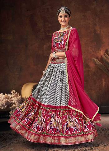 Grab These Beautiful Colored Lehenga Choli Pair With Designer Blouse And Dupatta.These Lehenga And Blouse Are Fabricated On Velvet Tussar Silk Pair With Velvet Tussar Silk Dupatta.Its Beautified With Digital Patola Printed And Swarovski Work.