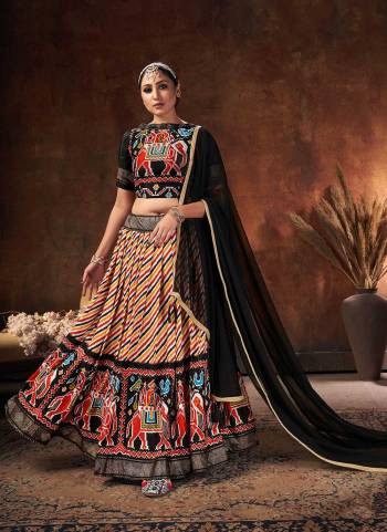 Grab These Beautiful Colored Lehenga Choli Pair With Designer Blouse And Dupatta.These Lehenga And Blouse Are Fabricated On Velvet Tussar Silk Pair With Velvet Tussar Silk Dupatta.Its Beautified With Digital Patola Printed And Swarovski Work.