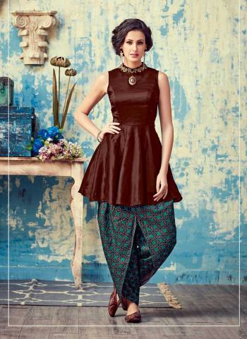 For A Different Look, Grab These Readymade Pair in Fine Colored.These Kurti is Fabricated On Raw Silk Pair With Dual Tone Silk Bottom.Its Beautified With Designer Embroidery Hand Work.