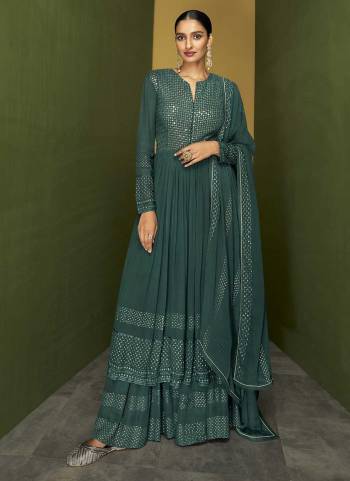 For A Beautiful Look,Grab These Plazzo Suit in All Over Fine Colored.These Top And Bottom Are Fabricated On Georgette Pair With Georgette Dupatta.Its Beautified With Heavy Designer Work.