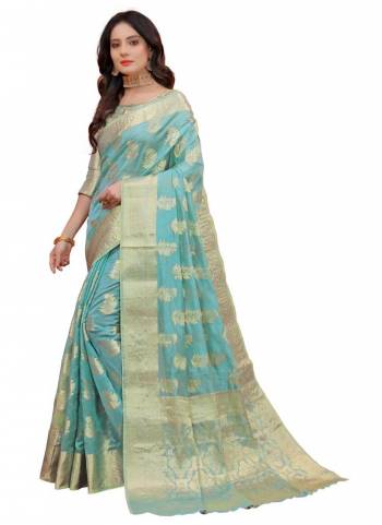 Grab These Beautiful Colored Saree Pair With Matching Blouse Colored Blouse.These Saree And Blouse Are Fabricated On Organza.Its Beautified With Heavy Wevon Designer Work.