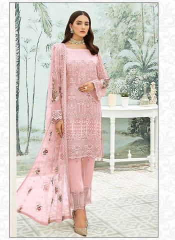 Grab these Suit in Beautiful Colored Pair With Bottom And Dupatta.These Top is Fabricated on Faux Georgette Pair With Santoon Bottom and Net Dupatta.Its Beautified With Designer Sequance,Thread Embroidery Work.