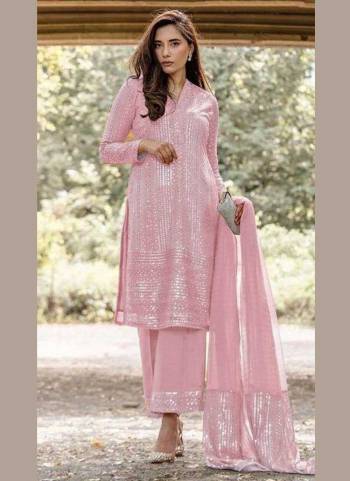 Grab These Beautiful Colored Plazzo Suit Pair Wth Bottom And Dupatta.These Top is Fabricated On Georgette Pair With Santoon Bottom And Nazmin Dupatta.Its Beautified With Designer Sequance Embroidery Work.