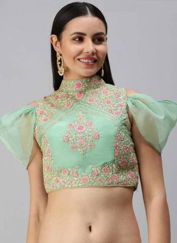 Grab These Readymade Blouse in Fine Colored.Its Fabricated On Shimmer Organza WithEmbroidery Work.Buy NowThese Readymade Blouse. 