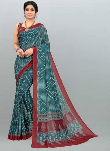 For A Different Look,Grab These Saree in All Over Fine Colored Pair With Blouse.These Saree And Blouse Are Fabricated On Cotton Silk.Its Beautified With Designer Printed Work.