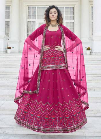 For A Designer Look,Grab These Lehenga Choli in All Over Fine Colored.These Lehenga And Blouse Are Fabricated On Chinon Chiffon Pair With Net Dupatta.Its Beautified With Gota Patti,Thread,Sequance Embroidery Work.