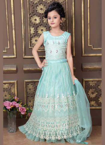Grab These Kids Wear Lehenga Choli in Fine Colored.These Blouse And Lehenga Are Fabricated On Net Pair With Net Dupatta.Its Beautified With Designer Lucknowi,Real Mirror Embroidery Work.