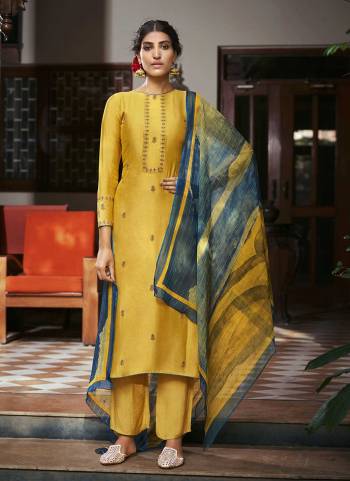 Grab These Suit in All Over Fine Colored Pair With Bottom And Dupatta.These Top is Fabricated On Silk Pair With Viscose Bottom And Viscose Organza Dupatta.Its Beautified With Designer Embroidery And Wevon,Digital Printed Work.