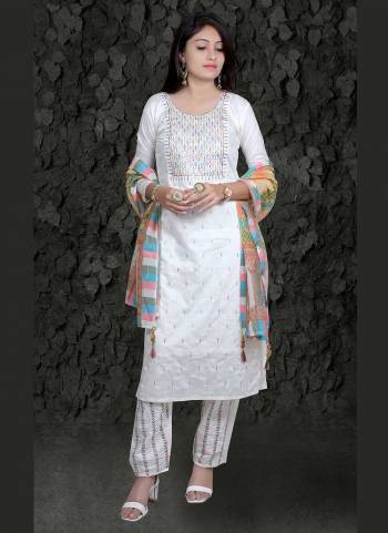 Grab These Readymade Suit in All Over Fine Colored.These Top And Bottom Are Fabricated On Chanderi Silk Pair With Art Silk Dupatta.Its Beautified With Sequance Embroidery And Digital Printed Work.