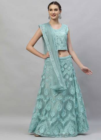 Grab These Fine Colored Lehenga Choli Pair With Designer Blouse And Dupatta.These Lehenga And Blouse Are Fabricated On Net Pair With Net Dupatta.Its Beautified With Designer Thread Embroidery Work.