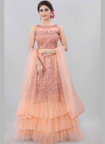 Grab These Fine Colored Lehenga Choli Pair With Designer Blouse And Dupatta.These Lehenga And Blouse Are Fabricated On Net Pair With Net Dupatta.Its Beautified With Designer Thread Embroidery Work.