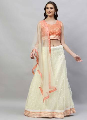 Grab These Fine Colored Lehenga Choli Pair With Designer Blouse And Dupatta.These Lehenga And Blouse Are Fabricated On Net Pair With Net Dupatta.Its Beautified With Designer Thread Embroidery Work.