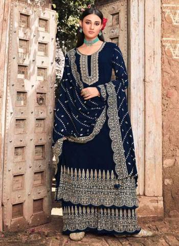 Grab These Plazzo Suit in Fine Colored Pair With Bottom And Dupatta.These Top And Bottom Are Fabricated On Faux Georgette Pair With Faux Georgette Dupatta.Its Beautified With Heavy Designer Embroidery Work.