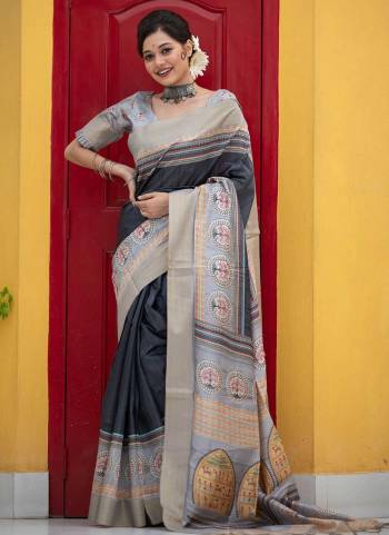 For A Beautiful Look,Grab These Saree in Fine Colored Pair With Blouse.These Saree And Blouse Are Fabricated On Art Silk.Its Beautified With Wevon Jari Border Designer And Warli Printed Work.