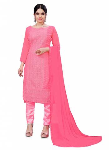 For A Casual Wear,Grab These Dress Material in Fine Colored.These Top is Fabricated On  Georgette Pair With Santoon Bottom And  Nazmin Dupatta.Its Beautified With Designer Sipli Embroidery Work.