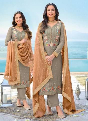 For A Designer Look,Grab These Suit in All Over Fine Colored Pair With Bottom And Dupatta.These Top And Dupatta Are Fabricated On Georgette Pair With Santoon Bottom.its Beautified With Heavy Designer Embroidery Work.