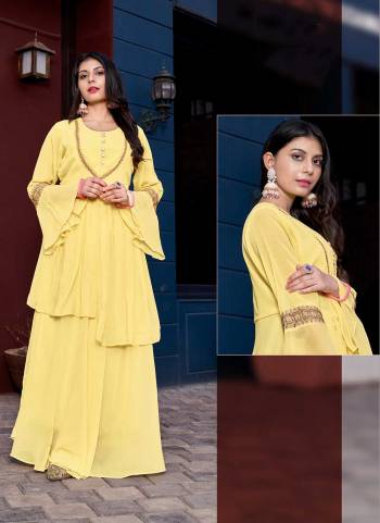 For A Festive Wear,Grab These Readymade Long Kurti Come With Fine Colored.These Kurti is Fabricted On Georgette.Its Beautified With Designer Hand Embroidery Work.