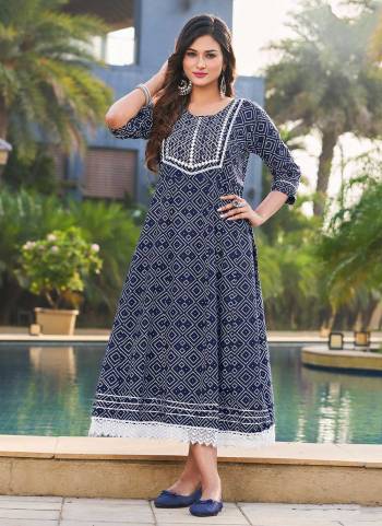 For A Festive Wear,Grab These Readymade Long Kurti Come With Fine Colored.These Kurti is Fabricted On Rayon.Its Beautified With Designer Printed, Embroidery Work.