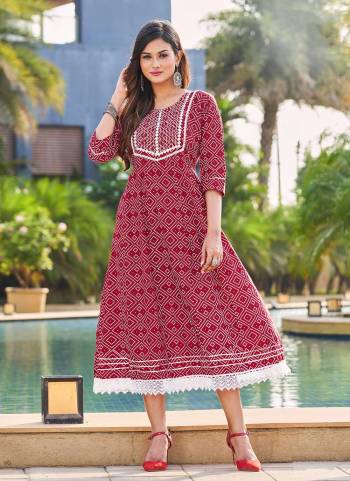 For A Festive Wear,Grab These Readymade Long Kurti Come With Fine Colored.These Kurti is Fabricted On Rayon.Its Beautified With Designer Printed, Embroidery Work.